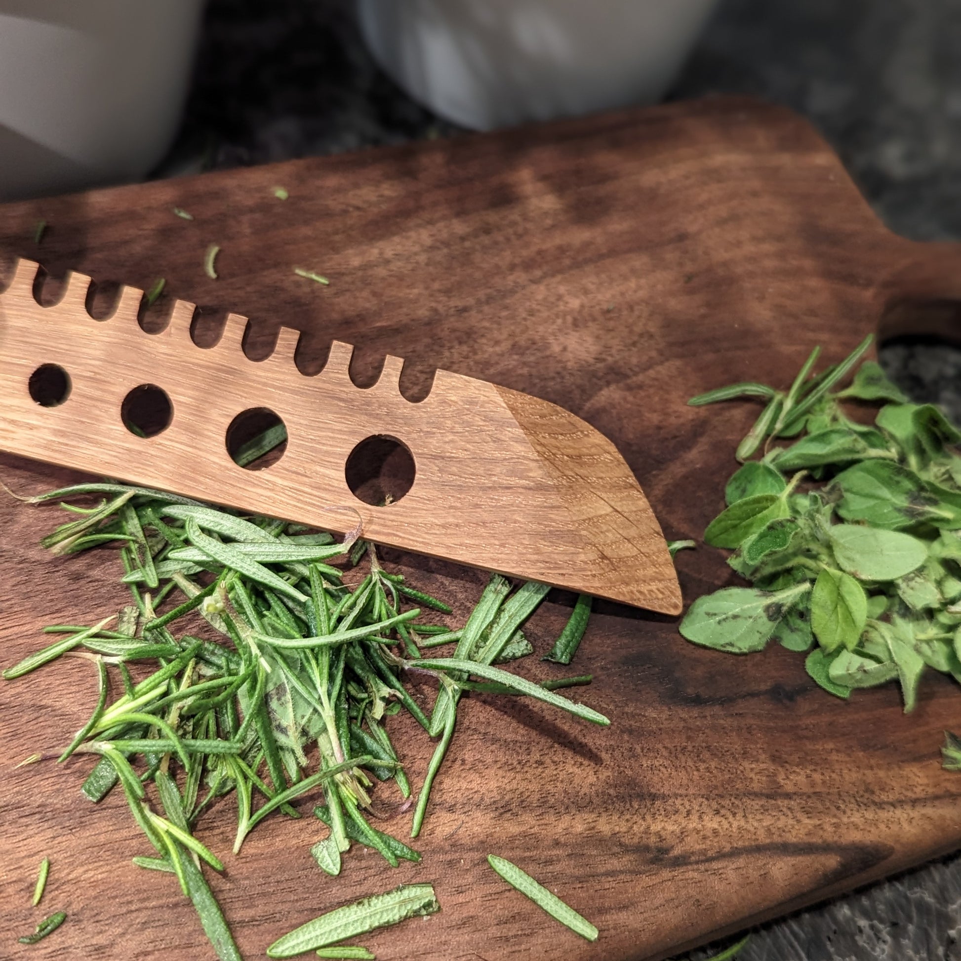  Wooden Herb Stripper Knife Leaves Cutter， Rustic Safe